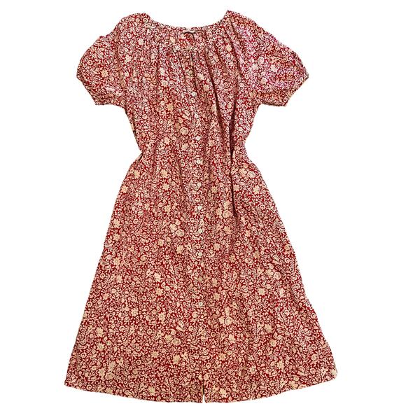 Faherty Carmen Midi Dress size S in Tandoori Floral - Picture 3 of 11